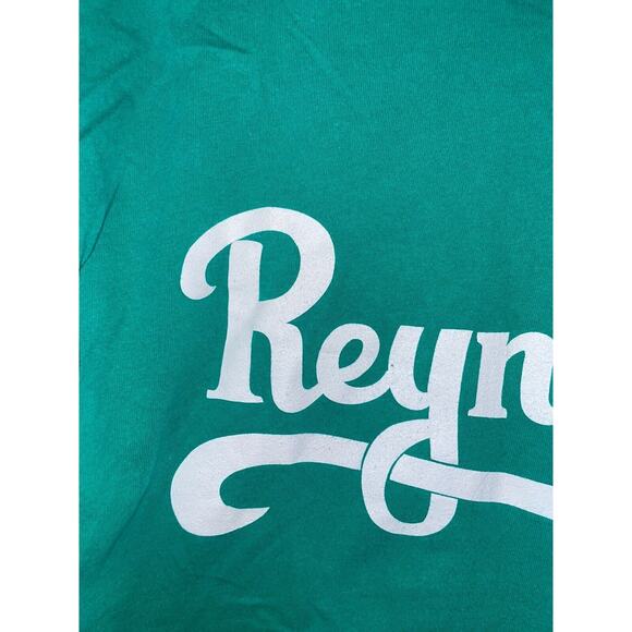 Vintage American Legion Baseball Shirt Reynolds Norman #18 Green Tee 90s L Large - Picture 2 of 9